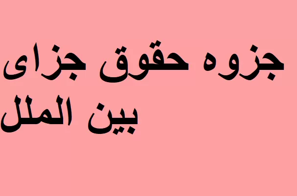 جزوه حقوق جزای بین الملل